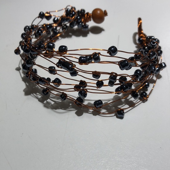 Handmade Wire Beaded Bracelet - Picture 2 of 11
